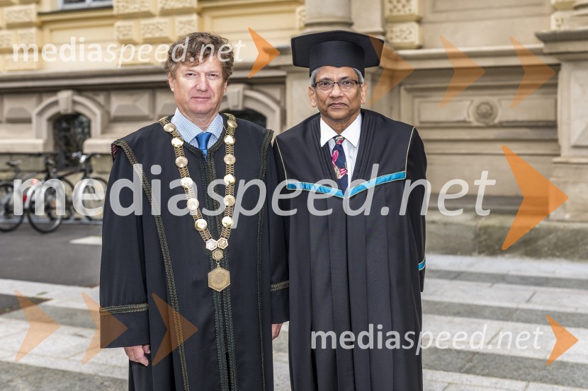 prof. dr. Zdravko Kravanja, Fakulteta za kemijo in kemijsko tehnologijo, Univerza v Mariboru;  Rafiqul  Gani, častni doktor, Fakulteta za kemijo in kemijsko tehnologijo UMSlovesnost ob Dnevu univerze Maribor