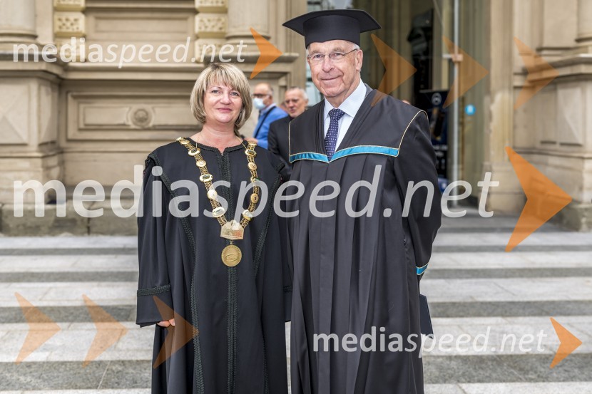 dr. Klavdija  Čuček Trifkovič, Prodekanica za izobraževalno dejavnost, Fakulteta za zdravstvene vede UM;  dr. Darko Friš, dekan Filozofska fakulteta UMSlovesnost ob Dnevu univerze Maribor