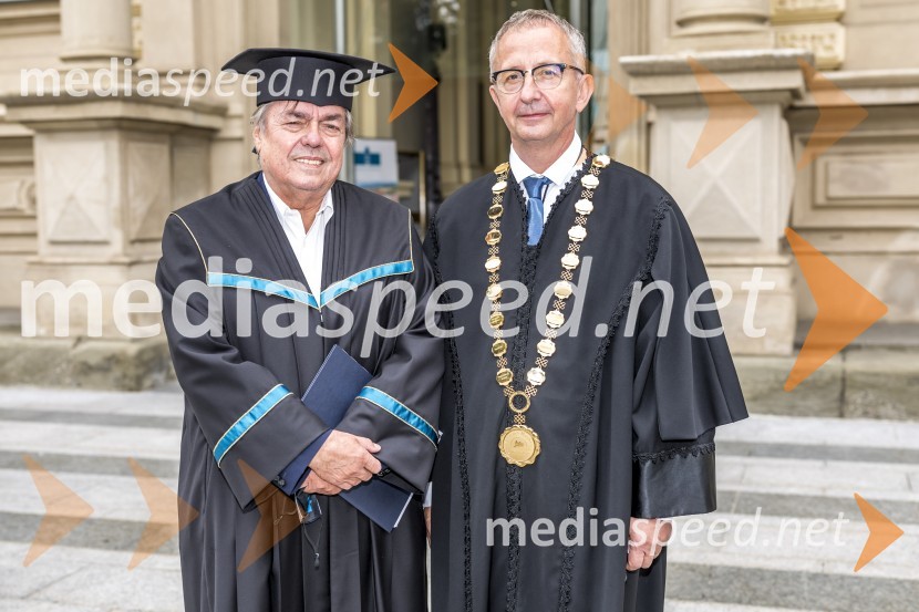  Drago Jančar, pisatelj, častni doktor, Filozofska fakulteta UM;  dr. Darko Friš, dekan Filozofska fakulteta UMSlovesnost ob Dnevu univerze Maribor