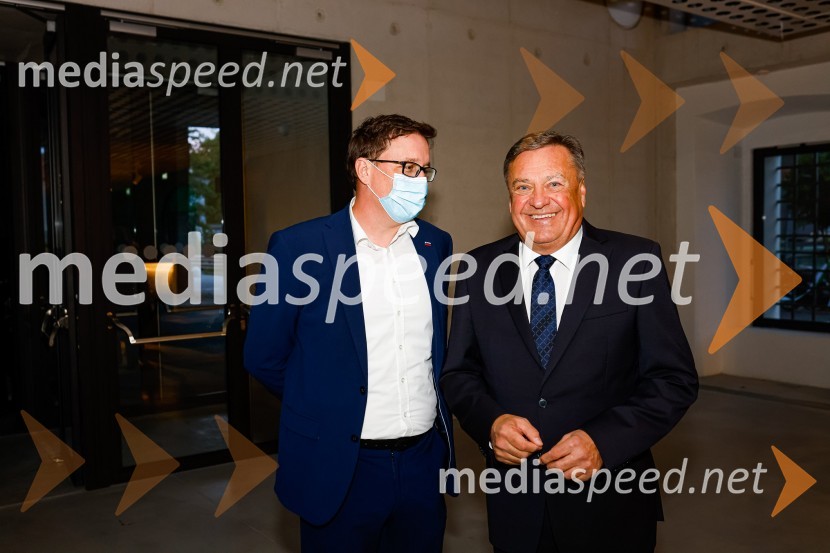  Boštjan  Koritnik , minister za javno upravo;  Zoran Janković, župan, Mestna občina LjubljanaOtvoritev prenovljene Cukrarne