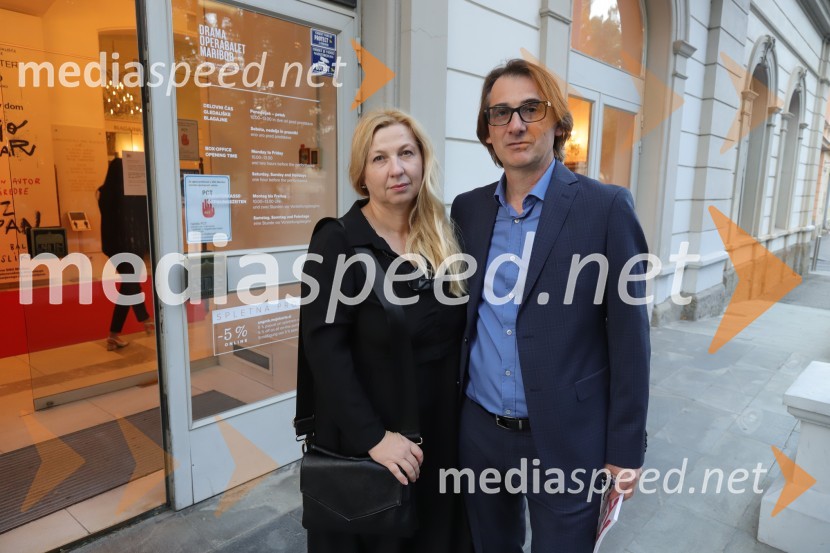  Natalija Popovski;  Aleksandar  Popovski, režiser, umetniški direktor Drame SNG MariborTo noč sem jo videl, premiera drame, SNG Maribor