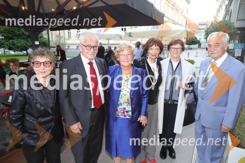 Dragica Petrovič, režiserka in producentka; dr. Peter  Čeferin, pravnik, pisatelj;  Alojzija Moge-Čas, odvetnica; dr. Manca Košir, publicistka;  Rudolf Moge, nekdanji politikTo noč sem jo videl, premiera drame, SNG Maribor