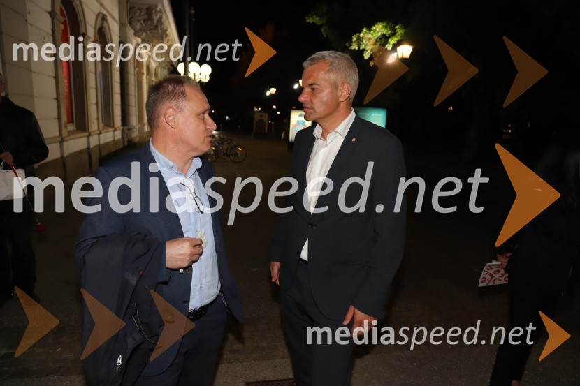 dr. Slavko Gaber, Pedagoška fakulteta, Univerza v Ljubljani, nekdanji minister za šolstvo;  Aleksander Saša Arsenovič, župan, Mestna občina MariborTo noč sem jo videl, premiera drame, SNG Maribor