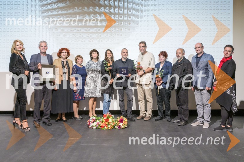 mag. Norma Bale, pisateljica in predsednica kluba Dišeči Traminec;  ... ;  ... ;  ... ;  ... ;  Simona Semenič, dramatičarka;  Sebastijan  Preglja, pisatelj;  ... ;  ... ;  ... ;  ... ;  ... Večernica, 25 let literarne nagrade