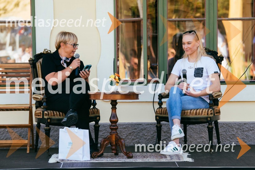  Nataša Pirc Musar, partnerica, direktorica in odvetnica, Pirc Musar odvetniška družba;  Janja Garnbret, plezalkaPoklon slovenskim olimpijkam na Ruski Dači