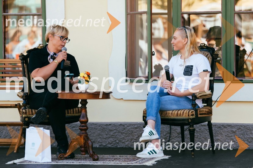  Nataša Pirc Musar, partnerica, direktorica in odvetnica, Pirc Musar odvetniška družba;  Janja Garnbret, plezalkaPoklon slovenskim olimpijkam na Ruski Dači