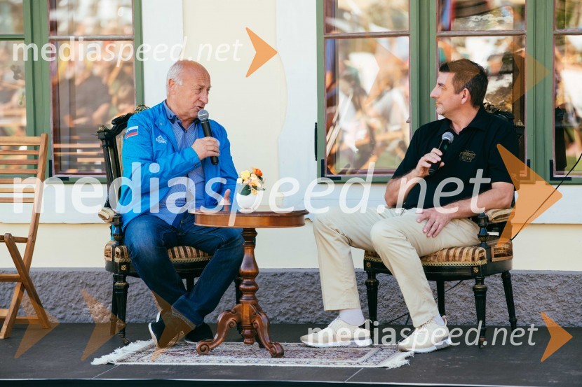  Bogdan Gabrovec, predsednik Olimpijskega komiteja Slovenije, predsednik Judo zveze Slovenije; dr. Aleš Musar, lastnik Ruske dačePoklon slovenskim olimpijkam na Ruski Dači