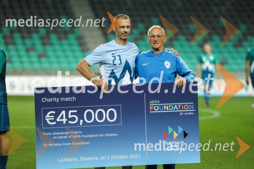  Aleksander Čeferin, odvetnik in predsednik UEFE;  Miroslav Cerar, nekdanji gimnastičar, predsednik Odbora za podeljevanje Bloudkovih priznanjDobrodelni dogodek Fundacije Miroslava Cerarja