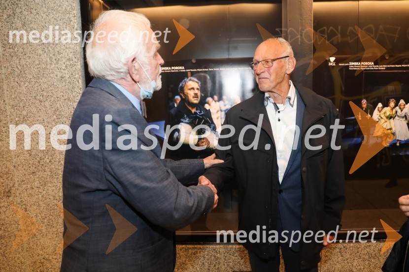  Mitja Meršol, novinar in politik;  Miroslav Cerar, nekdanji gimnastičar, predsednik Odbora za podeljevanje Bloudkovih priznanjČešnjev vrt, premiera komedije in podelitev Dnevnikove nagrade Tjaši Železnik