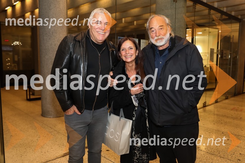  Zoran Predin, glasbenik;  Darja Hlavka Godina, glasbena oblikovalka;  Karpo Godina, režiserČešnjev vrt, premiera komedije in podelitev Dnevnikove nagrade Tjaši Železnik