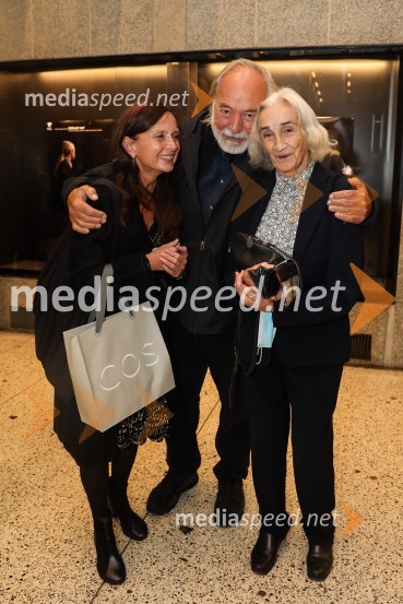  Darja Hlavka Godina, glasbena oblikovalka;  Karpo Godina, režiser;  Ivanka Mežan, igralkaČešnjev vrt, premiera komedije in podelitev Dnevnikove nagrade Tjaši Železnik