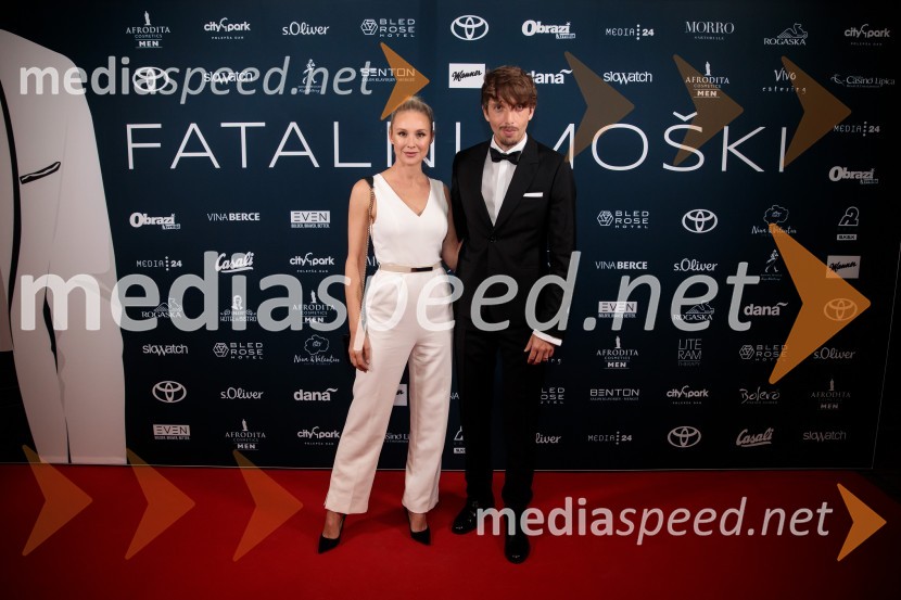  Iva Krajnc Bagola, igralka;  Aljoša  Bagola, izvršni kreativni direktor Pristop CreativeFatalni moški 2021 je Aljoša Bagola