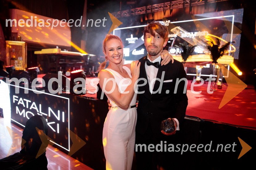  Iva Krajnc Bagola, igralka;  Aljoša Bagola, kreativec, kolumnist, predavatelj in knjižni avtorFatalni moški 2021 je Aljoša Bagola