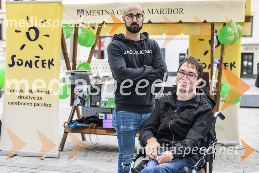  Miha Pavlič, študent filozofske fakultete;  Dominik PetekSvetovni dan cerebralne paralize društva Sonček