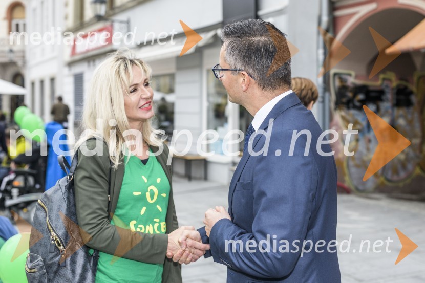  Lidija Šestak Zorič, predsednica društva Sonček Maribor;  Marjan  Šarec, poslanec državnega zbora Republike SlovenijeSvetovni dan cerebralne paralize društva Sonček