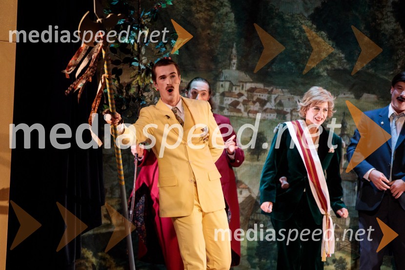  Urban Kuntarič, igralec;  Barbara Medvešček, igralkaKozlovska sodba v Višnji Gori, premiera otroške predstave Slovenskega ljudskega gledališča Celje