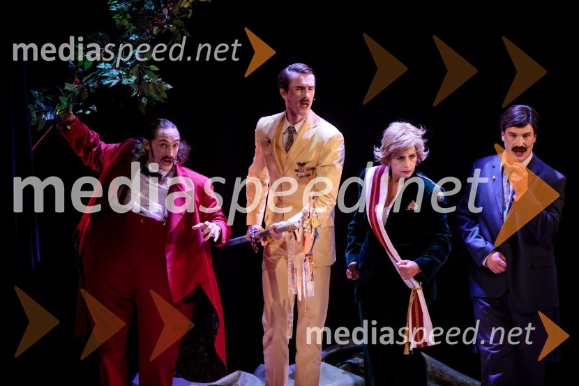  Filip  Mramor, igralec;  Urban Kuntarič, igralec;  Barbara Medvešček, igralka;  Žan Brelih Hatunić, igralecKozlovska sodba v Višnji Gori, premiera otroške predstave Slovenskega ljudskega gledališča Celje