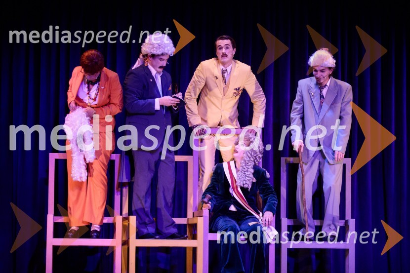  Tanja Potočnik, igralka;  Žan Brelih Hatunić, igralec;  Urban Kuntarič, igralec;  Barbara Medvešček, igralka;  David Čeh, igralecKozlovska sodba v Višnji Gori, premiera otroške predstave Slovenskega ljudskega gledališča Celje