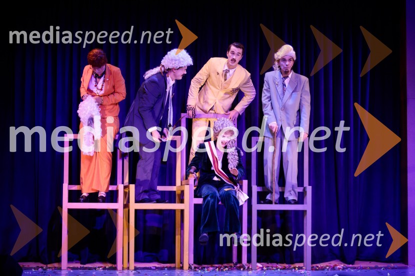  Tanja Potočnik, igralka;  Žan Brelih Hatunić, igralec;  Urban Kuntarič, igralec;  Barbara Medvešček, igralka;  David Čeh, igralecKozlovska sodba v Višnji Gori, premiera otroške predstave Slovenskega ljudskega gledališča Celje