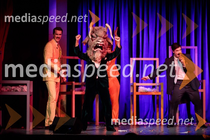  Urban Kuntarič, igralec;  Barbara Medvešček, igralka;  Žan Brelih Hatunić, igralecKozlovska sodba v Višnji Gori, premiera otroške predstave Slovenskega ljudskega gledališča Celje