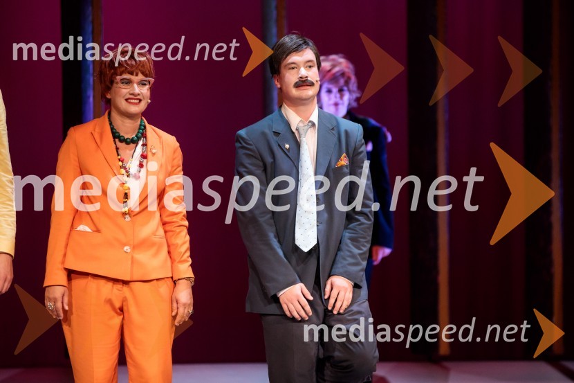  Tanja Potočnik, igralka;  Žan Brelih Hatunić, igralecKozlovska sodba v Višnji Gori, premiera otroške predstave Slovenskega ljudskega gledališča Celje