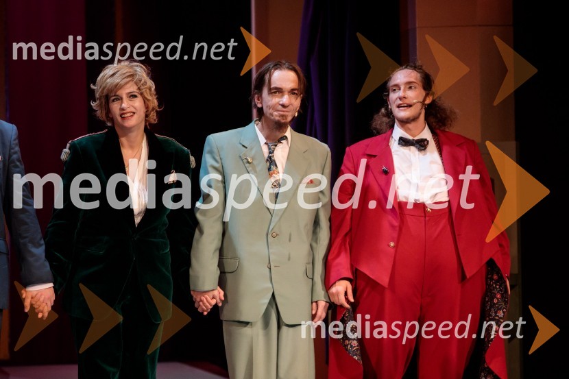  Barbara Medvešček, igralka;  David Čeh, igralec;  Filip  Mramor, igralecKozlovska sodba v Višnji Gori, premiera otroške predstave Slovenskega ljudskega gledališča Celje