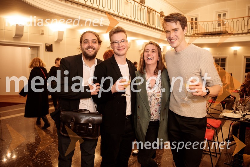  Luka Marcen, režiser;  Žan Brelih Hatunić, igralec;  Ana Janc, kostumografinja;  Urban Kuntarič, igralecKozlovska sodba v Višnji Gori, premiera otroške predstave Slovenskega ljudskega gledališča Celje