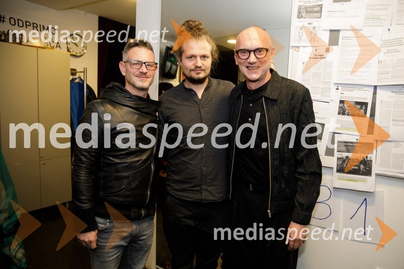  Tibor Mihelič Syed, direktor, Slovensko mladinsko gledališče;  Žiga  Divjak, režiser;  Goran Injac, umetniški vodja, Slovensko mladinsko gledališčeVročina, premiera SMG Ljubljana