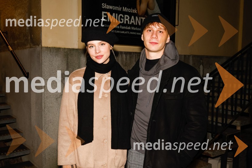  Klara Kuk, igralka, manekenka;  Timon Šturbej, igralecEmigranta, premiera