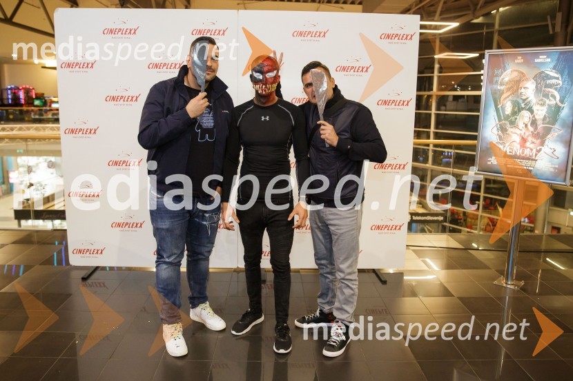  Filip Kržišnik, F&B Acrobatics;  Dino Hajderović, igralecPremiera filma Venom 2, v Cineplexx Kranj