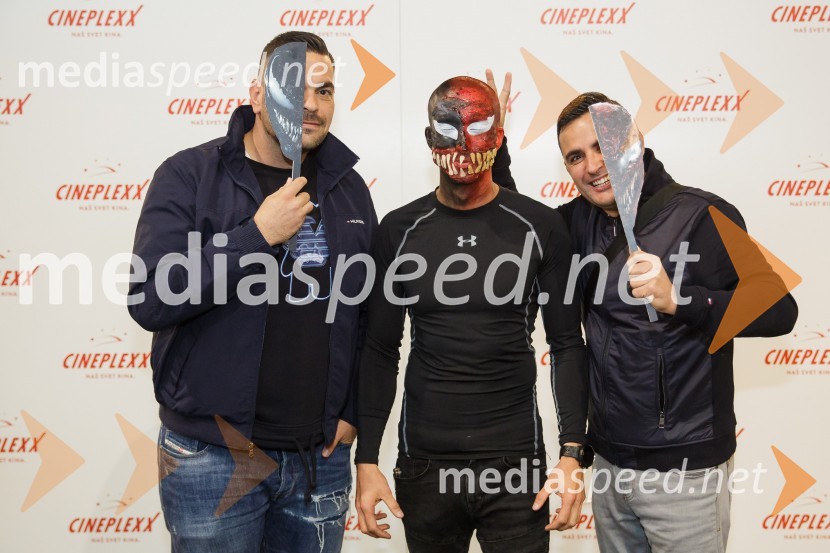  Filip Kržišnik, F&B Acrobatics;  Dino Hajderović, igralecPremiera filma Venom 2, v Cineplexx Kranj