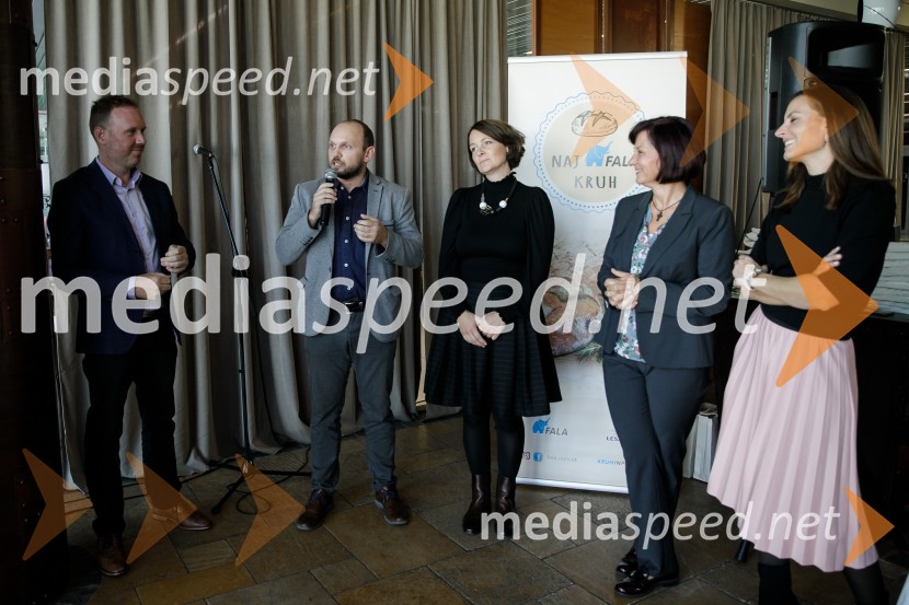  Marko Pulko, direktor, Lesaffre Slovenija;  Rok Cankar, produktni vodja, Žito;  Urška Petelin, izvršna urednica revije Dober tek;  Mirjam Kavčič, direktorica Lesaffre Slovenija;  Neža Jus, vodja prodaje Lesaffre SlovenijaNaj Fala kruh 2021