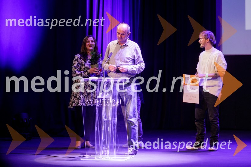  Marija Zidar;  Danijel  Hočevar, producent;  Rok  GovednikSlavnostna podelitev nagrad Festivala slovenskega filma