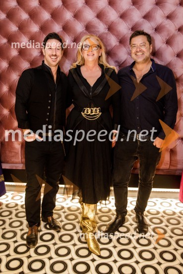  Jan Bučar, igralec;  Urška Alič, ustanoviteljica in direktorica Špas teatra;  ... Mala Terasa, koncertna komedija Špas teatra