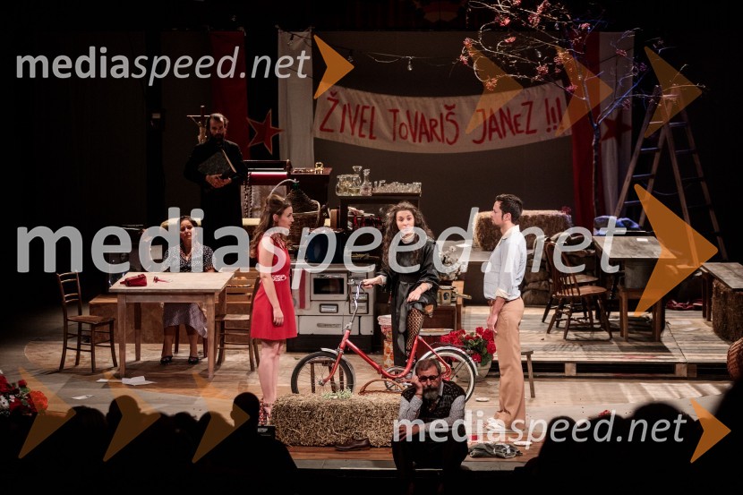  Patrizia  Jurinčič Finžgar, igralka;  Nataša Keser, igralka;  Andrej Zalesjak, igralecJerebika, štrudelj, ples pa še kaj, premiera, Slovensko mladinsko gledališče