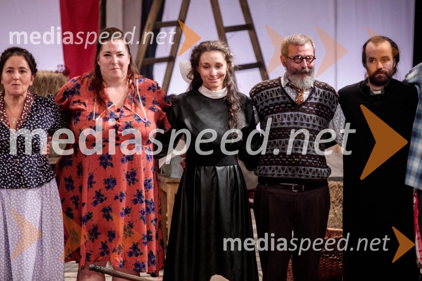  Marjuta  Slamič, igralka;  Ana Facchini, igralka;  Nataša Keser, igralka;  Željko Hrs, igralec;  Blaž Šef, igralecJerebika, štrudelj, ples pa še kaj, premiera, Slovensko mladinsko gledališče