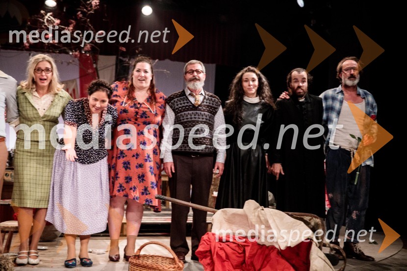  Helena Peršuh, igralka;  Marjuta  Slamič, igralka;  Ana Facchini, igralka;  Željko Hrs, igralec;  Nataša Keser, igralka;  Blaž Šef, igralec;  Blaž Valič, igralecJerebika, štrudelj, ples pa še kaj, premiera, Slovensko mladinsko gledališče