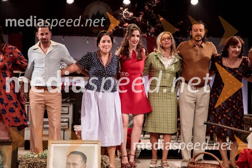  Andrej Zalesjak, igralec;  Marjuta  Slamič, igralka;  Patrizia  Jurinčič Finžgar, igralka;  Helena Peršuh, igralka;  Matej Recer, igralec;  Damjana Černe, igralkaJerebika, štrudelj, ples pa še kaj, premiera, Slovensko mladinsko gledališče