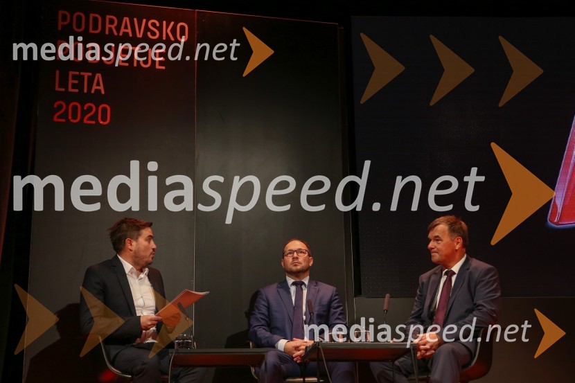  Matija Stepišnik, predsednik Društva slovenskih novinarjev, novinar in urednik;  Jernej Vrtovec, minister za infrastrukturo;  Andrej  Tumpej, direktor Dravskih elektrarn MariborLedinek Engineering je najboljše podjetje podravske regije leta 2020
