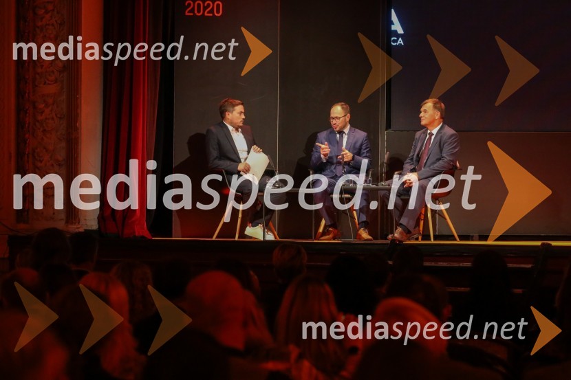  Matija Stepišnik, predsednik Društva slovenskih novinarjev, novinar in urednik;  Jernej Vrtovec, minister za infrastrukturo;  Andrej  Tumpej, direktor Dravskih elektrarn MariborLedinek Engineering je najboljše podjetje podravske regije leta 2020