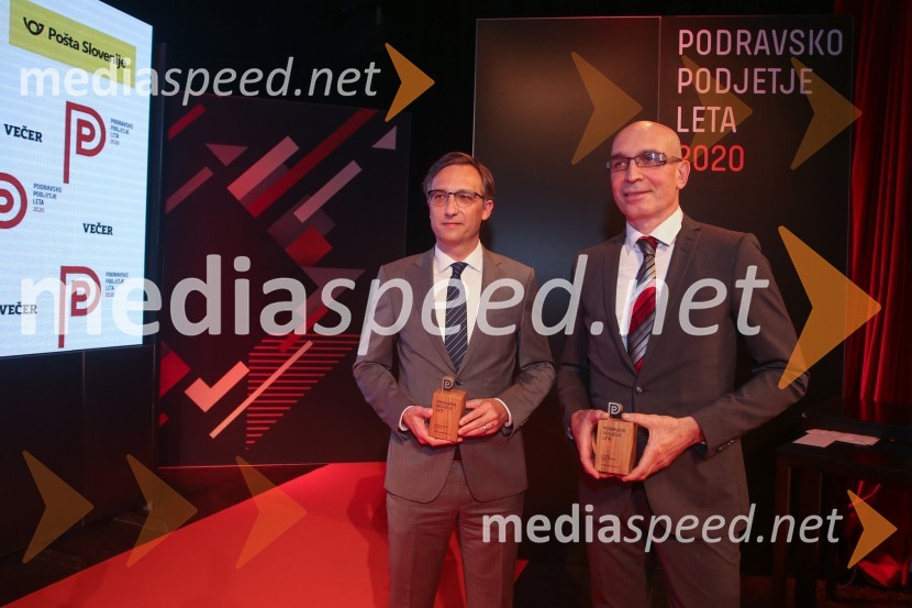  Andrej  Novak, finančni direktor podjetja Ledinek Engineering;  Gregor  Ledinek, direktor podjetja Ledinek EngineeringLedinek Engineering je najboljše podjetje podravske regije leta 2020