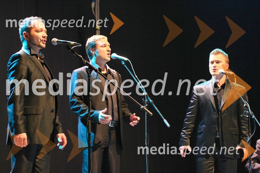 Aljaž Farasin, Metod Žunec in Matjaž Robavs, člani skupine EroikaPoglej me, dobrodelni koncert za nakup mamografa