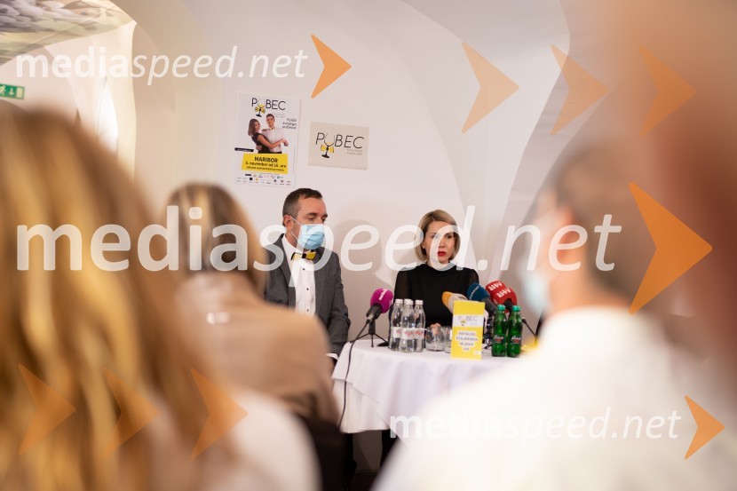  Borut  Cvetko, kreativni direktor, Mediaspeed;  Natalija Cvetko, vodja projektov, MediaspeedPubec 2021, novinarska konferenca