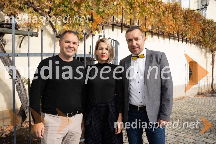  Jure Struc, direktor Zavoda za turizem Maribor;  Natalija Cvetko, vodja projektov, Mediaspeed;  Borut  Cvetko, kreativni direktor, MediaspeedPubec 2021, novinarska konferenca