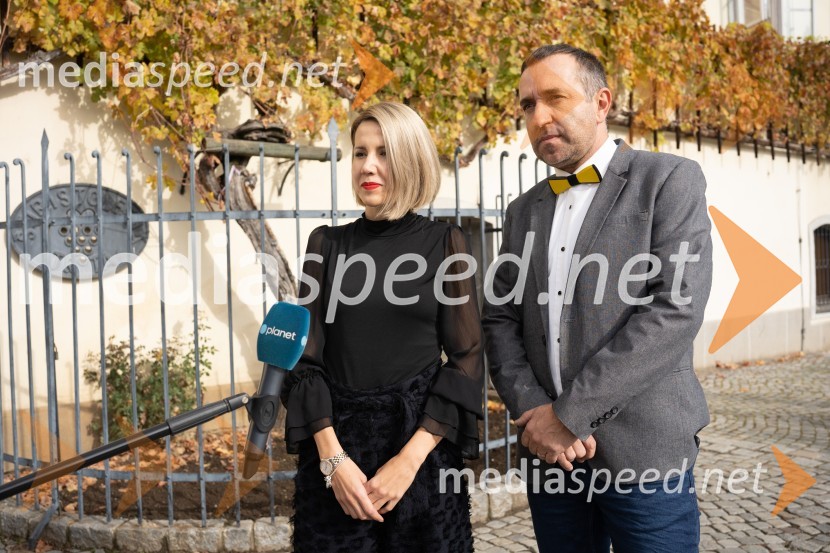  Natalija Cvetko, vodja projektov, Mediaspeed;  Borut  Cvetko, kreativni direktor, MediaspeedPubec 2021, novinarska konferenca