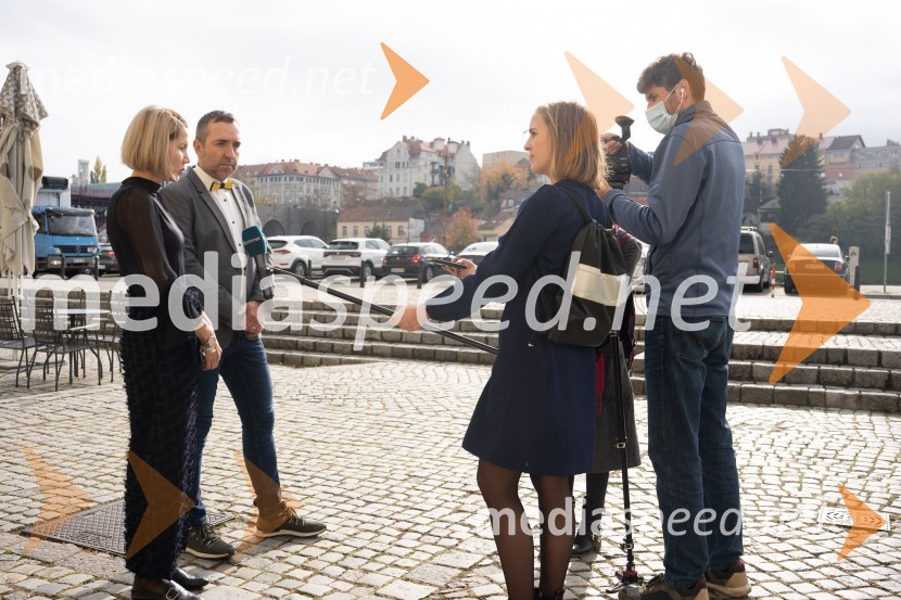  Natalija Cvetko, vodja projektov, Mediaspeed;  Borut  Cvetko, kreativni direktor, MediaspeedPubec 2021, novinarska konferenca