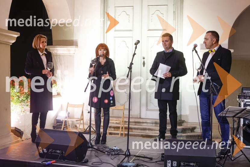  Natalija Cvetko, vodja projektov, Mediaspeed;  Tadeja  Vodovnik Plevnik, Kmetijsko gozdarski zavod Maribor;  Robert Levstek,  odgovorni urednik Radia Maribor, moderator prireditev;  Borut  Cvetko, kreativni direktor, Mediaspeed6. Salon štajerskih mladih vin Pubec 2021