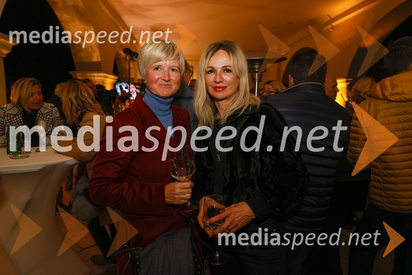  Alenka Dolinšek;  Lidija Šestak Zorič, predsednica društva Sonček Maribor6. Salon štajerskih mladih vin Pubec 2021