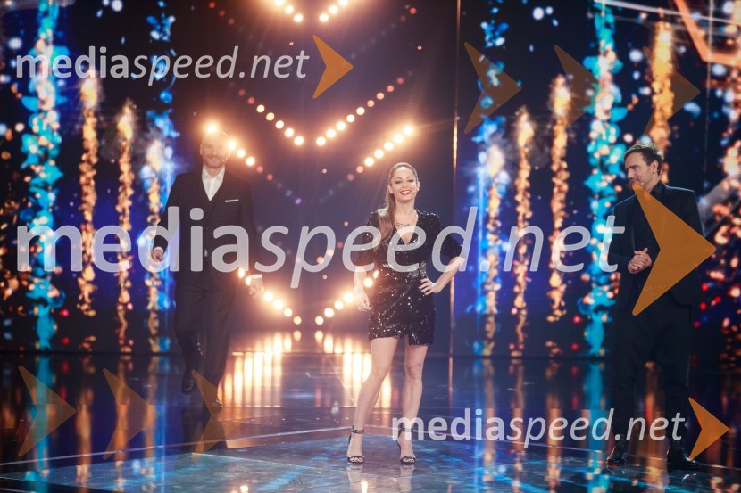  Branko Čakarmiš,  programski direktor, Pro Plus;  Ana Klašnja, balerina;  Lado Bizovičar, igralecSlovenija ima talent 2021, prva polfinalna oddaja