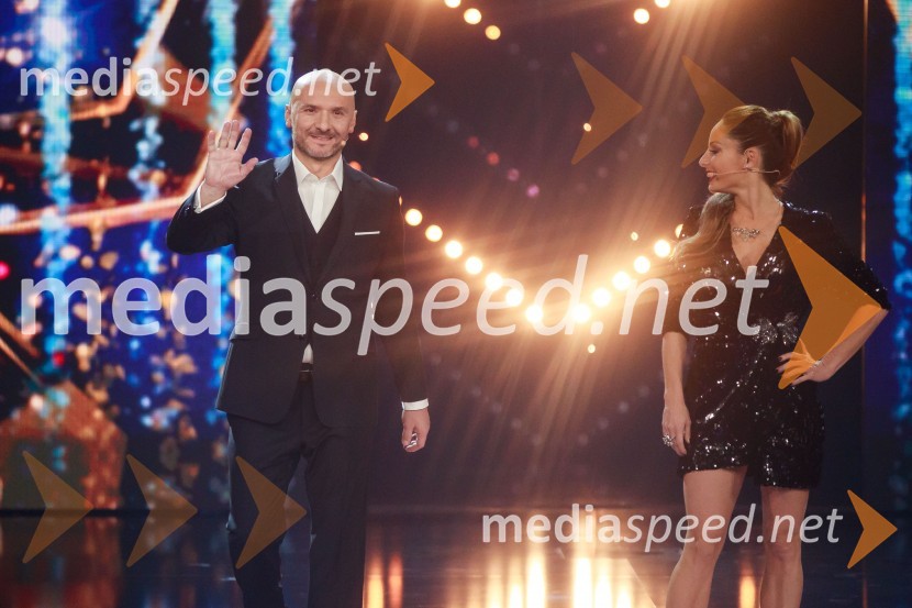  Branko Čakarmiš,  programski direktor, Pro Plus;  Ana Klašnja, balerinaSlovenija ima talent 2021, prva polfinalna oddaja